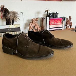 Heschung Suede Leather Lace Up Oxfords